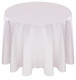 Matte Satin Tablecloth Linen-White