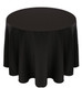 Matte Satin Tablecloth Linen-Black