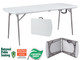 Fold-In-Half 30"W x 72"L (6 ft) Plastic Folding Table By National Public Seating