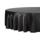 Poly Satin Tablecloth Linen-Black