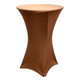 Spandex Cocktail Table Linens for 30" Round Top in 42"Height-Chocolate