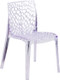 Spiderweb Vision Transparent Stacking Side Chair Spiderweb Vision Transparent Stacking Side Chair
