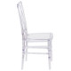 Elliptical Elegance Crystal Ice Stacking Chair