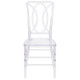 Elliptical Elegance Crystal Ice Stacking Chair