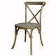 Lucca Cross Back Stack Chair-Rustic