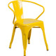 Indoor/Outdoor Metal Bistro Tolix Stacking Chairs with Arms-Yellow