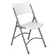 Body Builder Blow Molded Plastic Folding Chair By National Public Seating-White