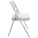 Classic Series Vinyl Padded Folding Chair - Quad Hinged - Triple Cross Braced - 300lb Capacity-White