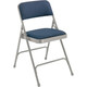 Body Builder Fabric Padded Folding Chair By National Public Seating, 2200 Series-Blue/Gray