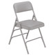 Body Builder Vinyl Padded Folding Chair By National Public Seating, 1300 Series-Gray