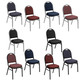 Dome Top Fabric Padded Stacking Chair By National Public Seating, 9200 Series