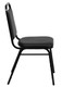 HERCULES Series Trapezoidal Back Stacking Banquet Chair in Black Vinyl - Black Frame