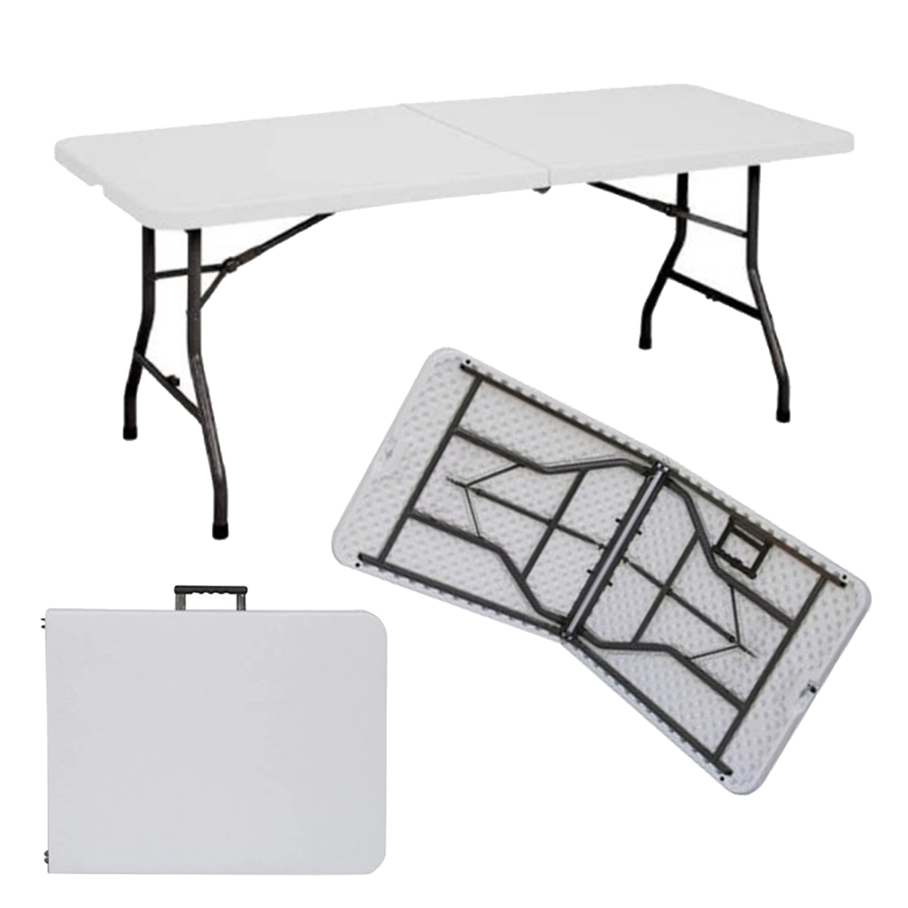 Correll CP Series 30 X 72 Fold-In-Half Blow Molded Plastic Table