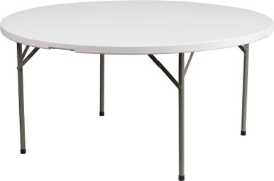 Rhinolite 60 5 Ft Round Plastic Folding Table Locking Steel Frame Foldingchairsandtables Com