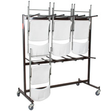 84-Capacity Hanging Folding Chair Storage Cart By National Public Seating