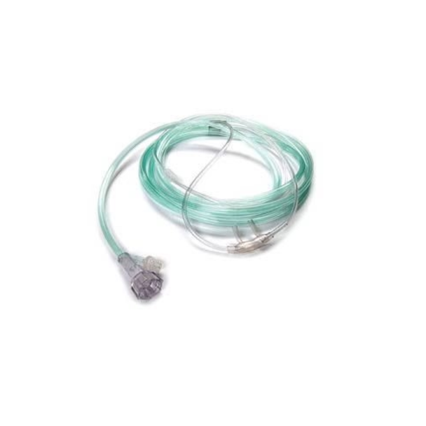 CO2 Sampling Line Divided Cannula - Adult 10' O2 Line and 10' CO2 Line