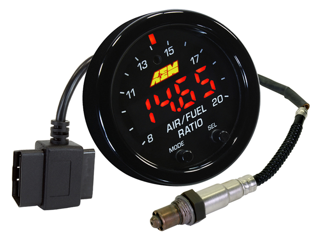 AEM X-Series OBDII Wideband UEGO AFR Sensor Controller Gauge