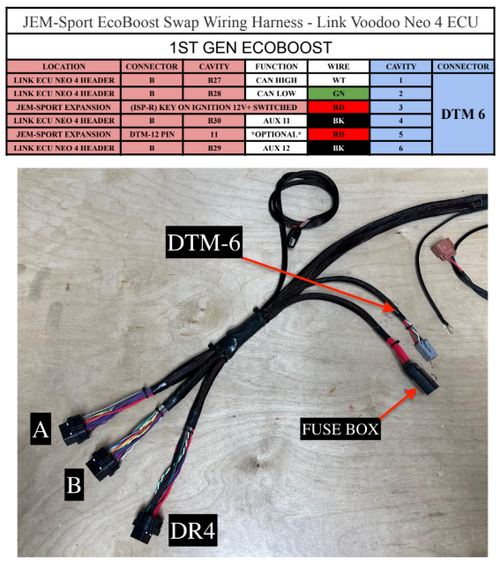 JEM-Sport DTM12 DTM6 Expansion Connectors and Pins Pinout