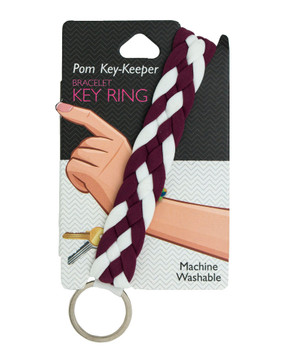 Pom Key Keeper - Burgundy/White