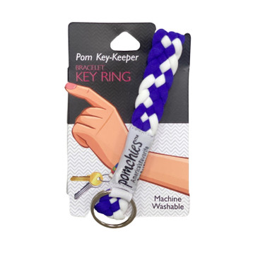 Pom Key Keeper - Purple/White