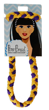 PomBraid Headband - Purple/Yellow Gold