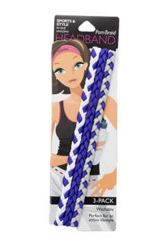 POM Braid (3 Pk) - Purple/Perla/White POM Braid (3 Pk) - Purple/Perla/White