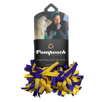 PomPooch Leash Poms - Purple/ Yellow Gold