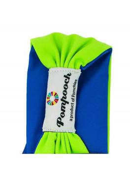 POMPOOCH PET SCARF LARGE - LIME/ROYAL