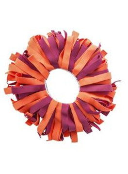 Spirit Pomchies® Ponytail Holder - Burgundy Red/Fanta Orange