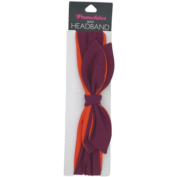 Twisted Bow Headband - Burgundy/Fanta