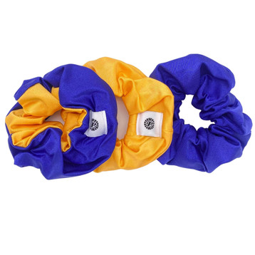 Scrunchie 3-Pack - Purple/Yellow Gold Scrunchie 3-Pack - Purple/Yellow Gold
