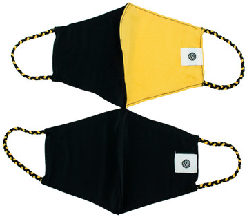 Pom Masks 2 Pack - Black/Yellow Gold