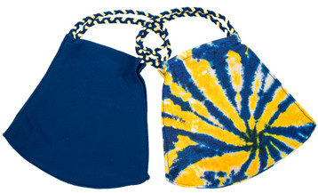 Pom Masks 2 Pack - Sunshine  Navy Tie Dye