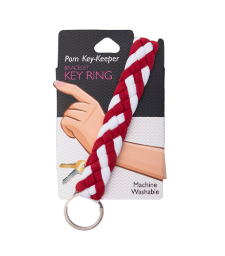 Pom Key Keeper - Crimson/White