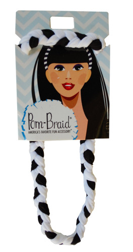 PomBraid Headband - Black/White