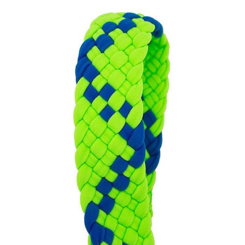 Wide PomBraid Headband - Lime/Royal