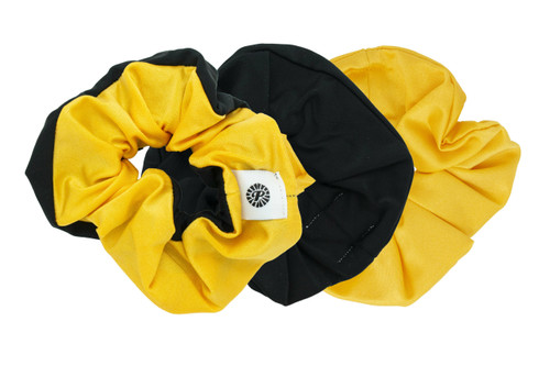 Scrunchie 3-Pack - Black/Yellow Gold