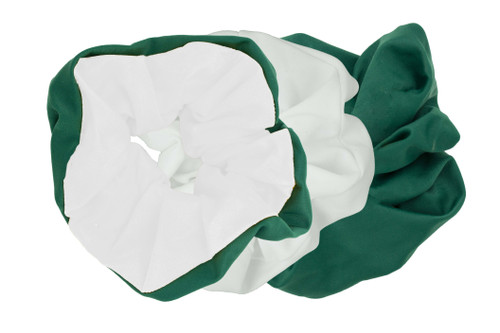 Scrunchie 3-Pack - Bottle Green/White