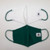 Pom Masks 2 Pack - Bottle Green/White