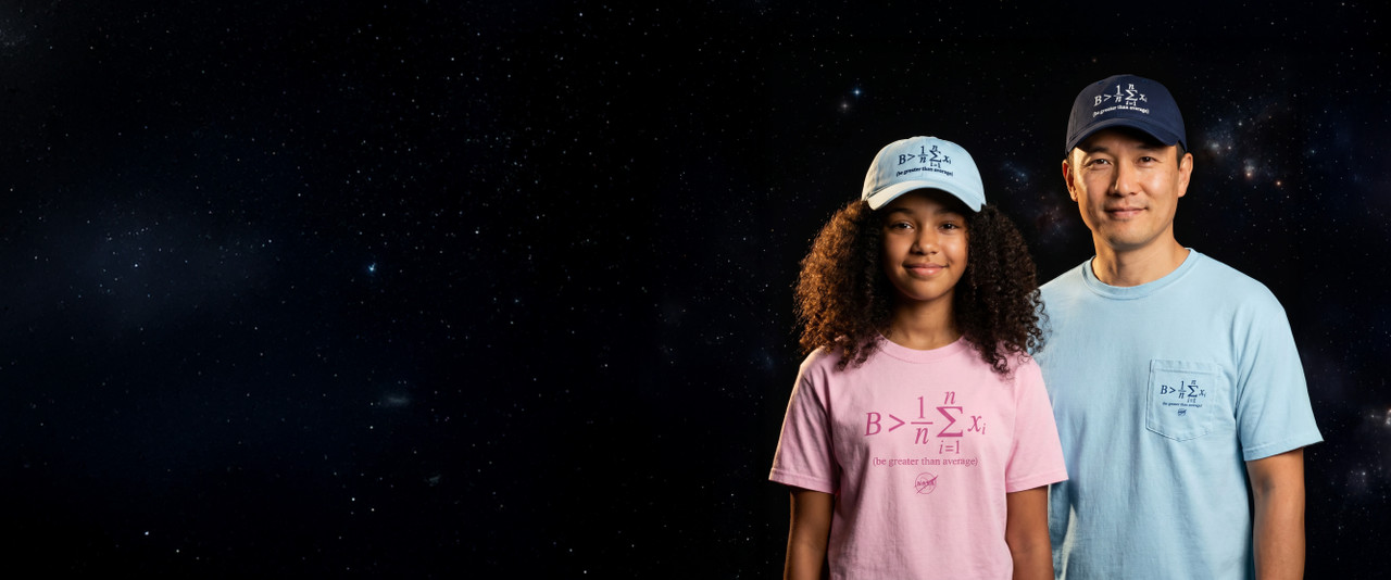Young girl in pink tee and blue hat and man in light blue pocket tee and navy hat with be greater than average designs.