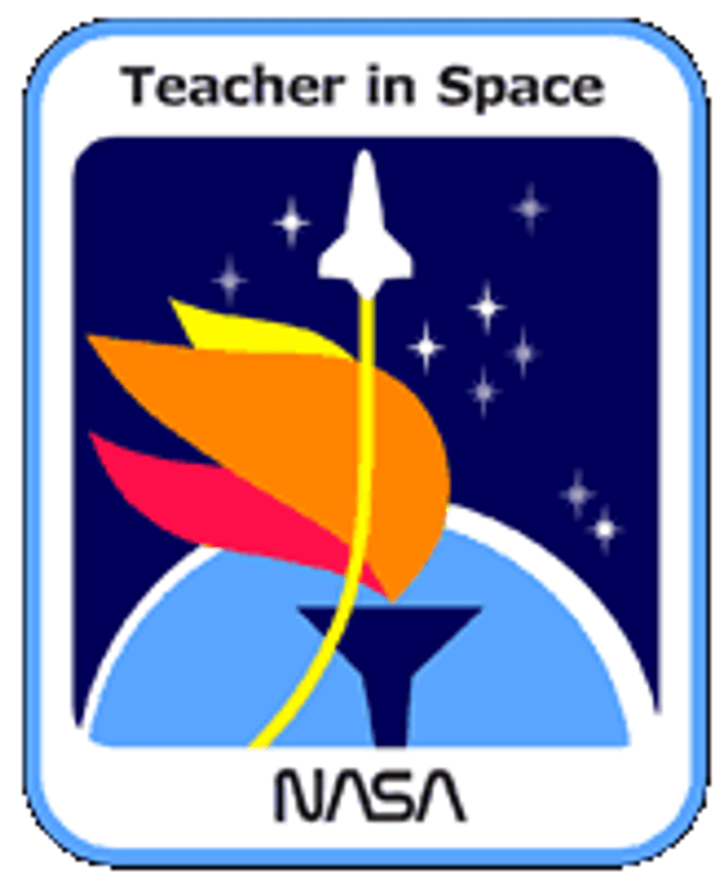 christa mcauliffe nasa badge