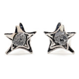 Silver Star Meteorite Earrings