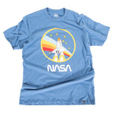 Shuttle Patch Tee Cadet Blue Close Up