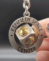 spinning icons dice key chain nasa