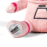 Clip Keychain Plush Astronaut Bear Pink Suit Close Up