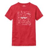 Youth NASA Worm Scatter Icons Tee Red