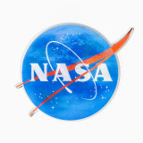 NASA Meatball Earth Lenticular Sticker NASA Meatball Logo