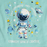 Tiny Explorer Onesie Blue Chill Close Up