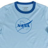 Lusso Women's NASA Meatball Ringer Tee Regal Fade Close Up