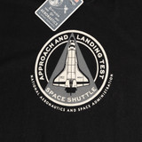 NASA Space Shuttle Approach And Landing Test Tee Black Detail